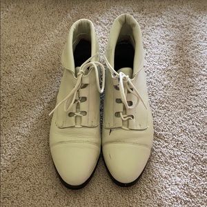 Vintage White Oxford Shoes Booties Prima Royale